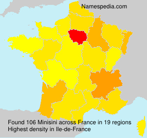 Surname Minisini in France Surname Minisini in France