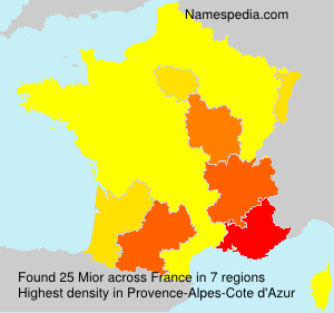 Surname Mior in France Surname Mior in France