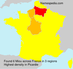 Surname Miou in France Surname Miou in France