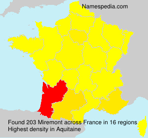 Surname Miremont in France Surname Miremont in France