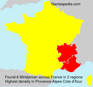 Surname Miridjanian in France