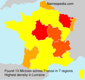 Surname Mirzoev in France Surname Mirzoev in France