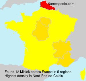 Surname Misiek in France Surname Misiek in France