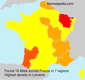 Surname Misik in France Surname Misik in France