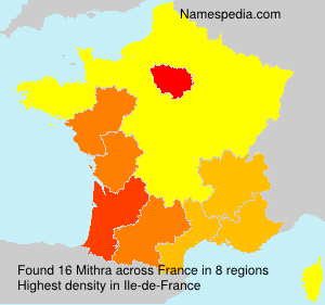 Surname Mithra in France Surname Mithra in France