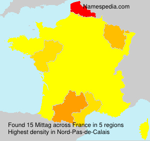 Surname Mittag in France Surname Mittag in France