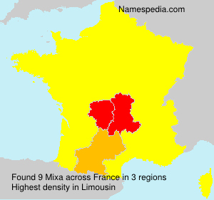 Surname Mixa in France Surname Mixa in France