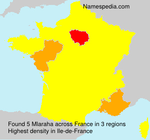 Surname Mlaraha in France