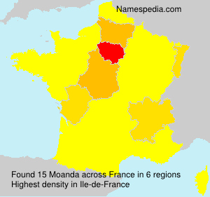 Surname Moanda in France Surname Moanda in France