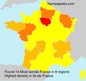Surname Moat in France Surname Moat in France