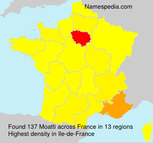 Surname Moatti in France Surname Moatti in France