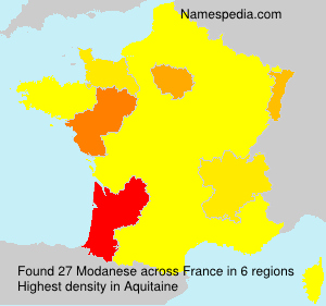 Surname Modanese in France Surname Modanese in France