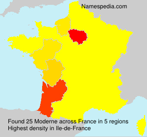 Surname Moderne in France Surname Moderne in France