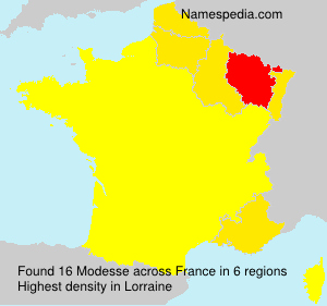 Surname Modesse in France Surname Modesse in France
