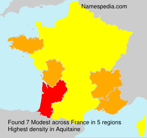 Surname Modest in France Surname Modest in France