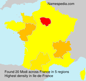 Surname Modi in France Surname Modi in France