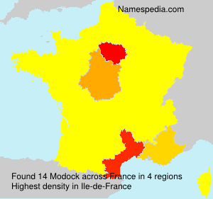Surname Modock in France Surname Modock in France