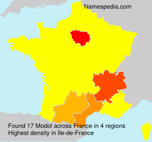 Surname Modol in France Surname Modol in France