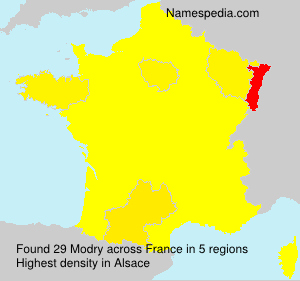 Surname Modry in France Surname Modry in France