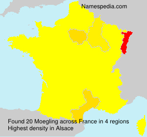 Surname Moegling in France Surname Moegling in France