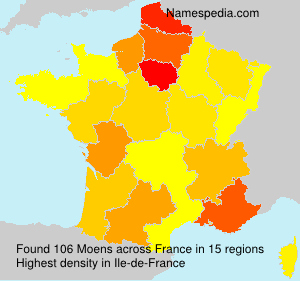 Surname Moens in France Surname Moens in France