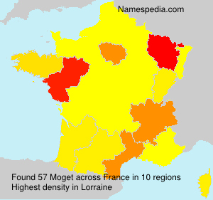 Surname Moget in France Surname Moget in France