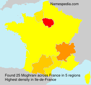 Surname Moghrani in France Surname Moghrani in France