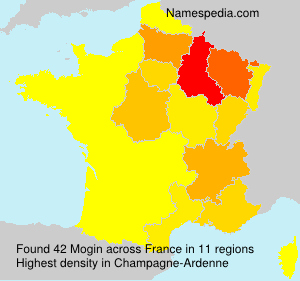 Surname Mogin in France Surname Mogin in France