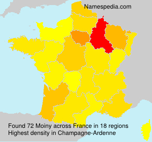 Surname Moiny in France Surname Moiny in France