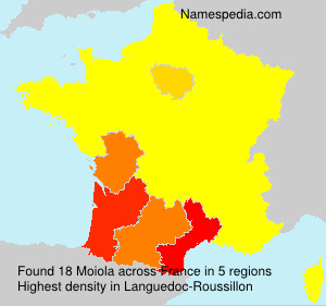 Surname Moiola in France Surname Moiola in France