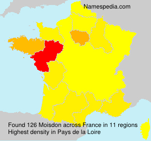 Surname Moisdon in France Surname Moisdon in France