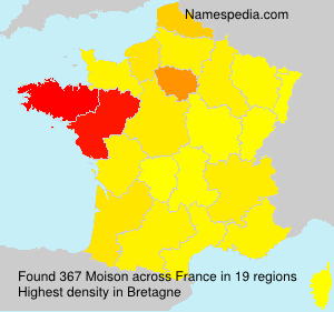 Surname Moison in France Surname Moison in France