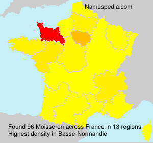 Surname Moisseron in France Surname Moisseron in France