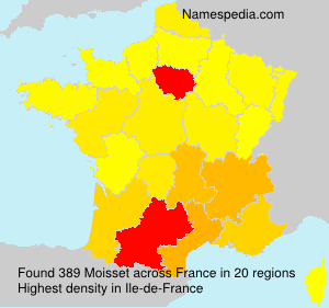 Surname Moisset in France Surname Moisset in France