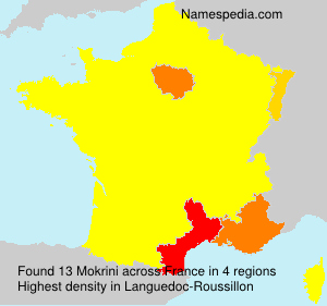 Surname Mokrini in France Surname Mokrini in France