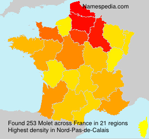 Surname Molet in France Surname Molet in France