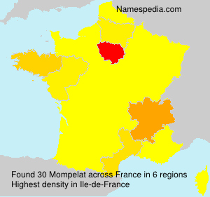 Surname Mompelat in France Surname Mompelat in France