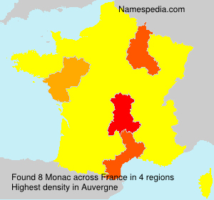 Surname Monac in France Surname Monac in France