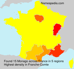 Surname Monago in France Surname Monago in France