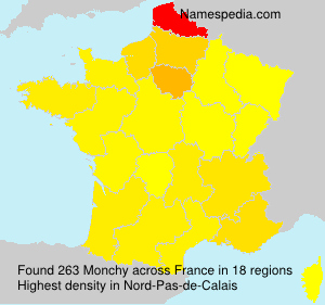 Surname Monchy in France Surname Monchy in France