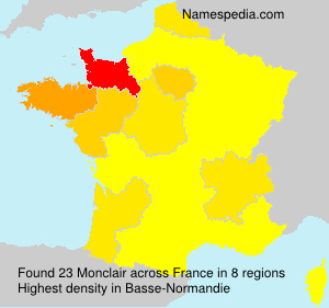 Surname Monclair in France Surname Monclair in France