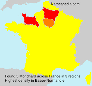 Surname Mondhard in France Surname Mondhard in France
