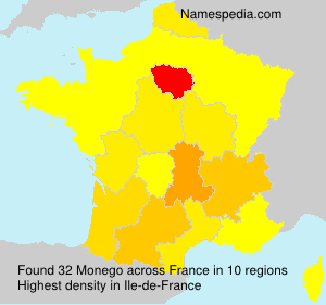 Surname Monego in France Surname Monego in France