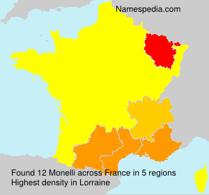 Surname Monelli in France Surname Monelli in France