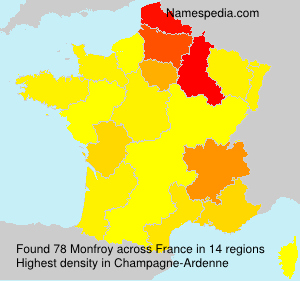 Surname Monfroy in France Surname Monfroy in France