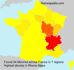 Surname Moninot in France Surname Moninot in France