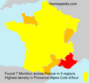 Surname Monition in France Surname Monition in France