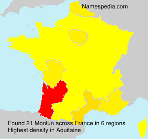 Surname Monlun in France Surname Monlun in France