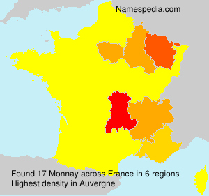 Surname Monnay in France Surname Monnay in France