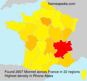 Surname Monnet in France Surname Monnet in France